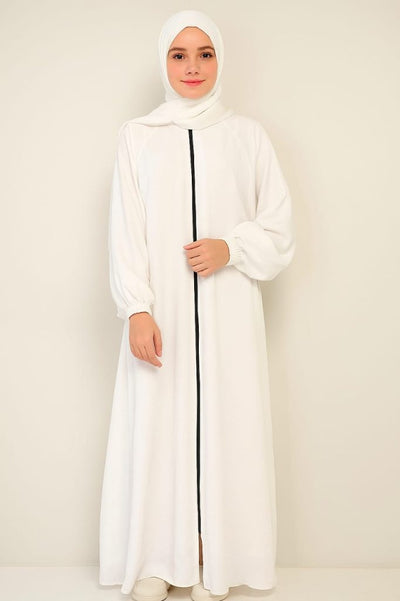 Modest Front Zipline Abaya