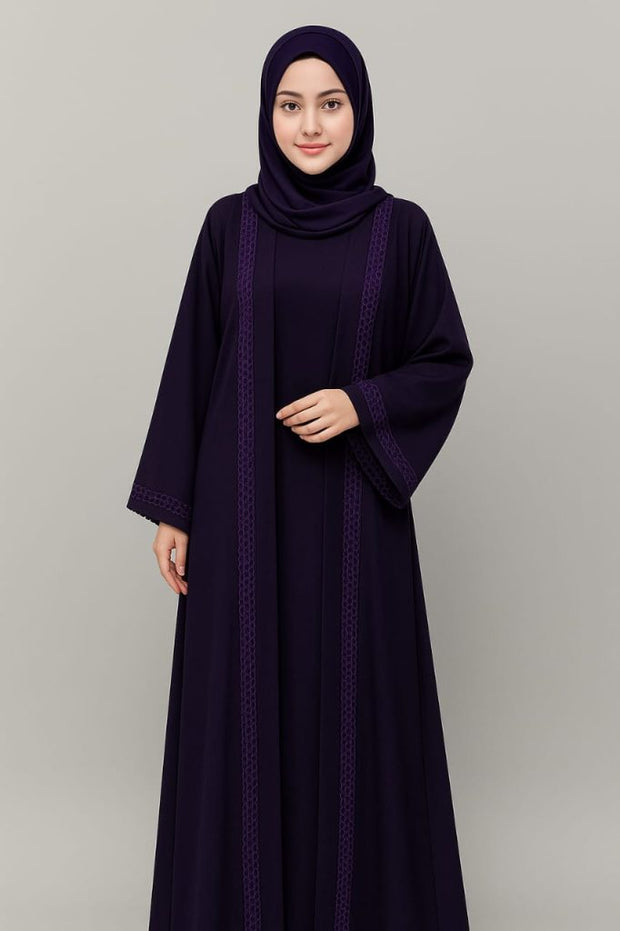 Purple Double Inner Royal Abaya